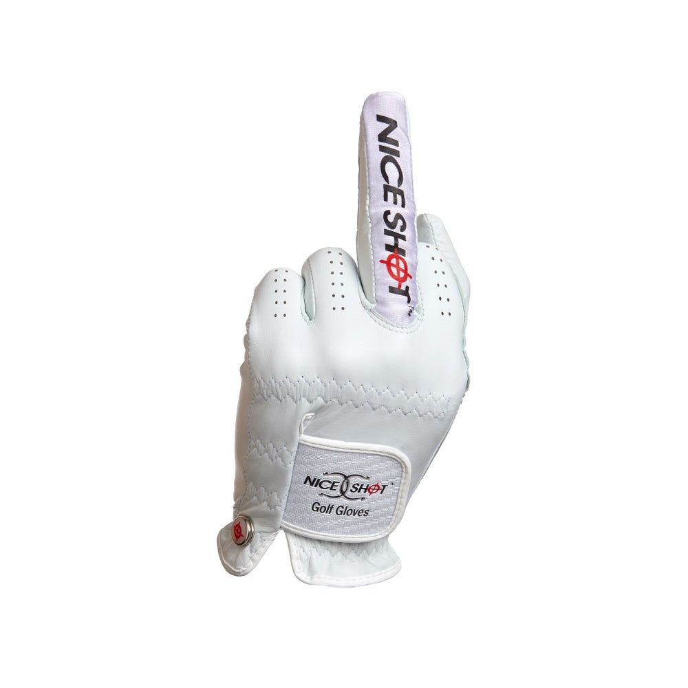 NICE SHOT GOLF GLOVE THE BIRD WHITE MLH/XL (6)